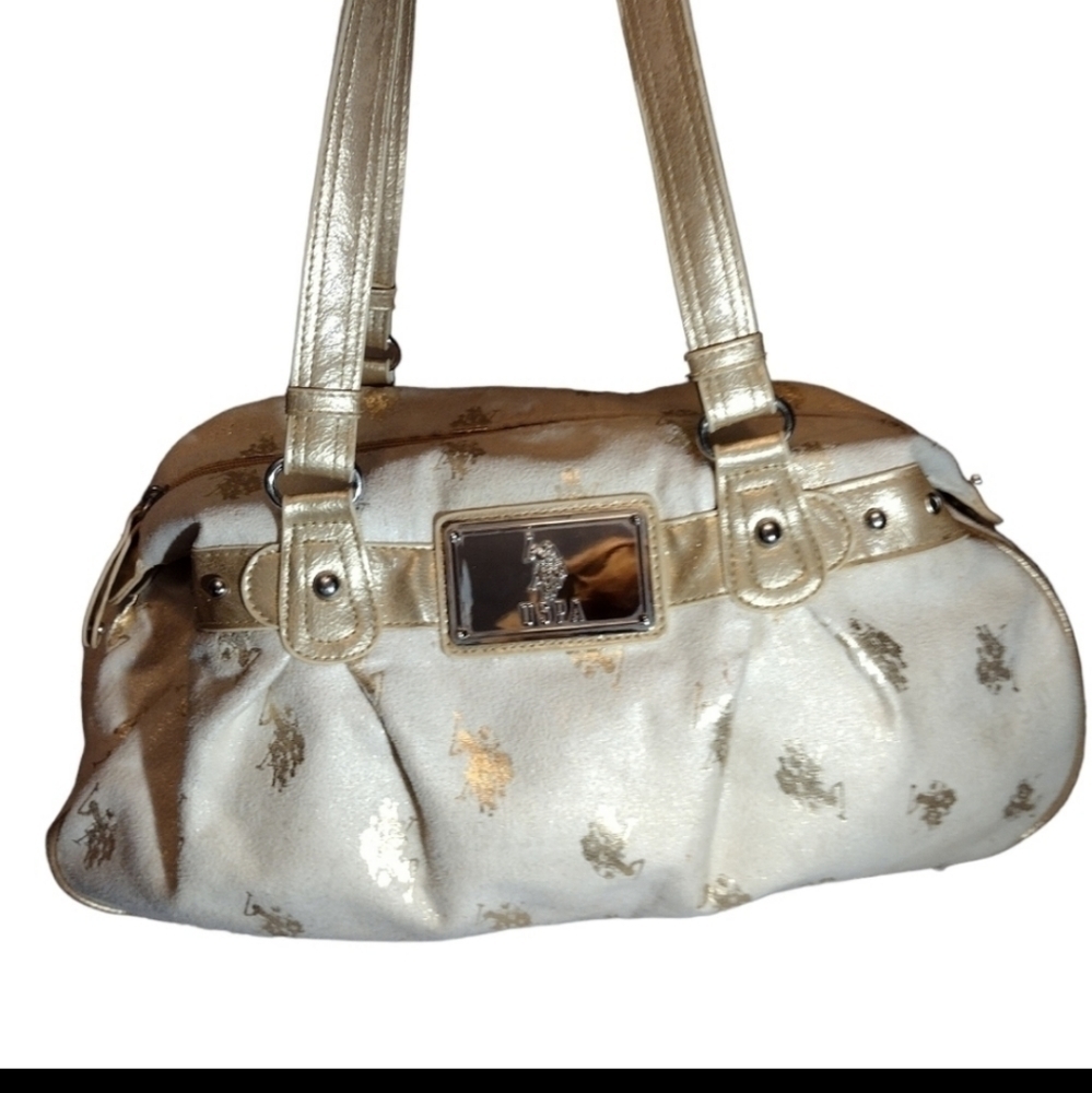 U.S. Polo ASSN Pale Gold Satchel